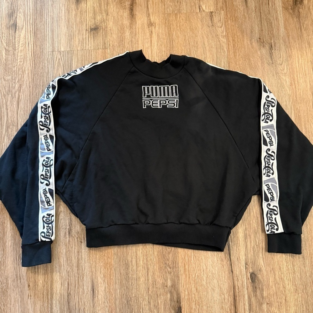 Puma X Pepsi Cola Sweatshirt Collaboration Unisex Med Black Streetwear Pullover